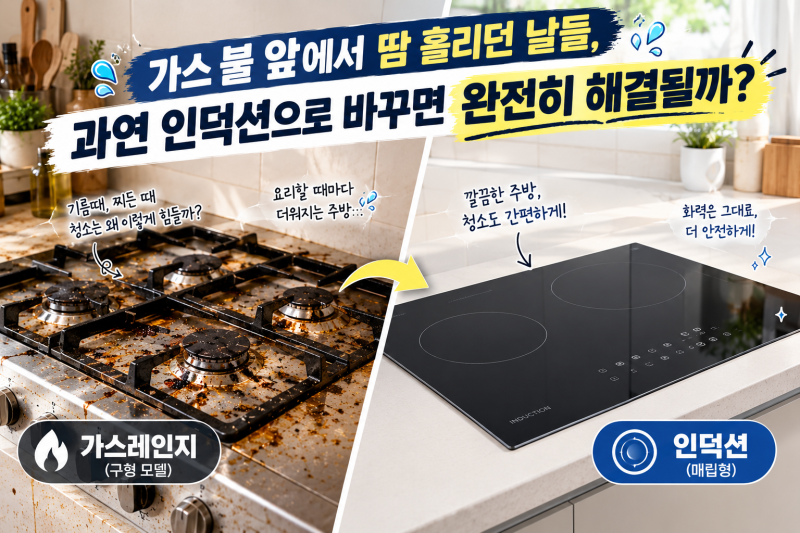 요리할 때마다 머리 아프다면? 가스레인지 버리고 인덕션 바꿀 때 꼭 알아야 할 진실 (인덕션....