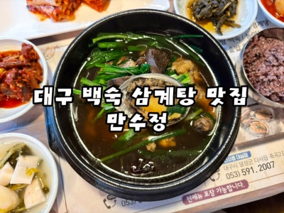 대구 삼계탕 맛집 만수정 몸보신하기 좋은 달성군 다사 맛집