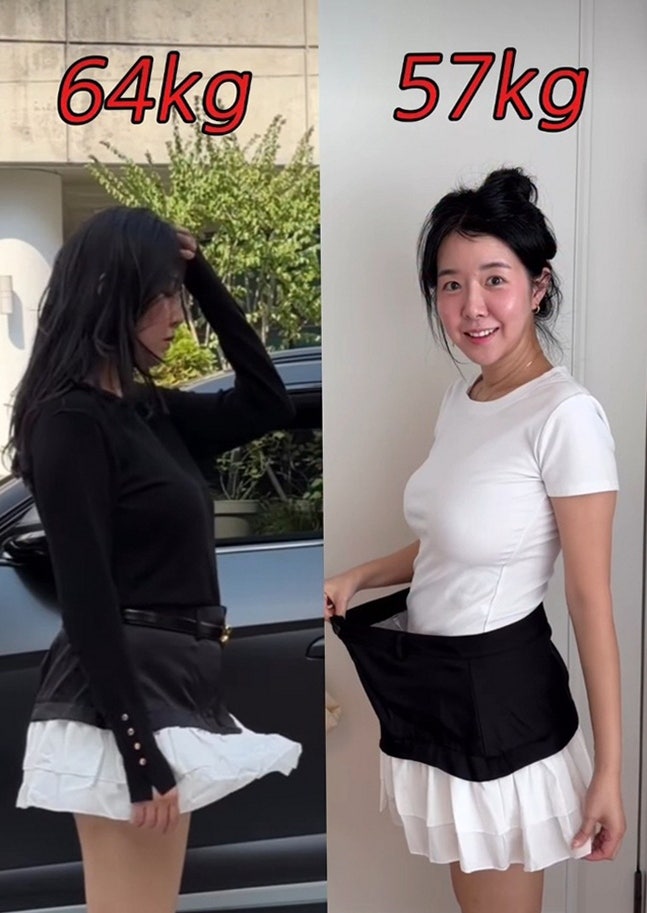 "치마가 이렇게 헐렁해졌다고?"...임신 중 64kg에서 57kg 된 가수 김지혜의 반전 근황