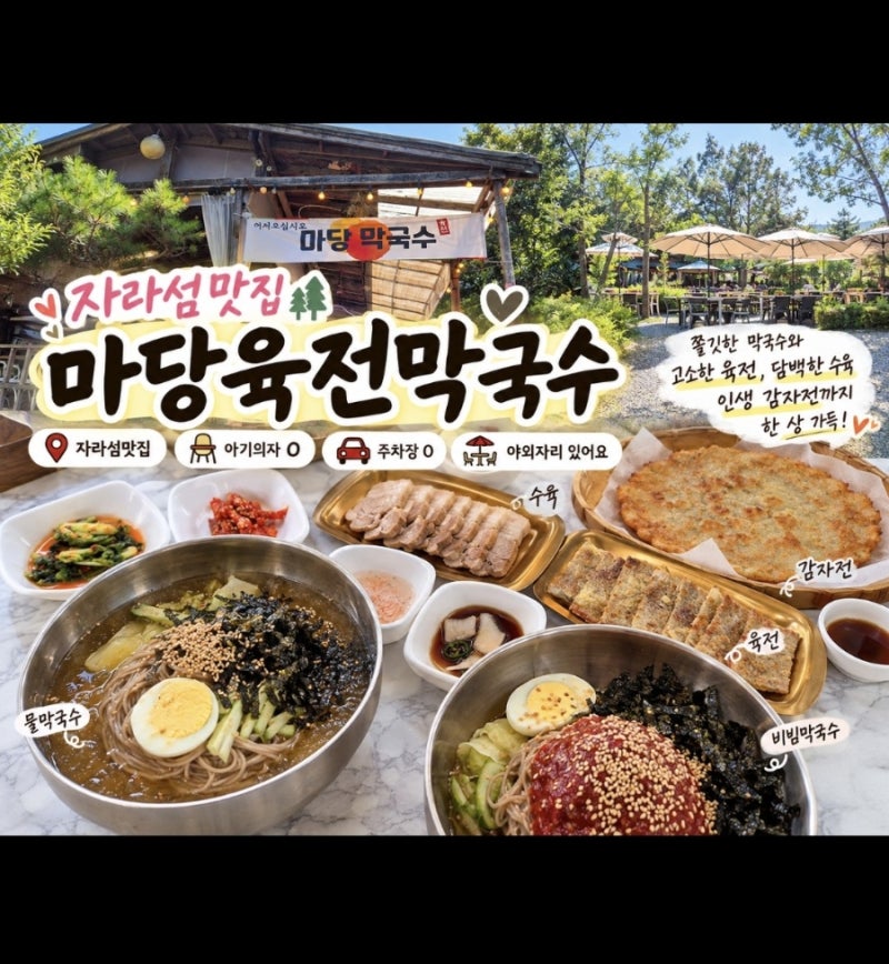 춘천 남산면 자라섬맛집 마당육전막국수 육전·수육 막국수 정식 후기