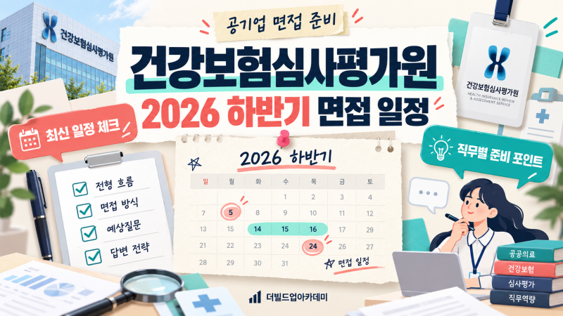 건강보험심사평가원 면접 학원 | 2026년 하반기 일정·직무별 준비와 예상 질문