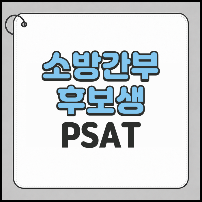 소방간부후보생 PSAT 시험 20XX부터 도입됩니다!