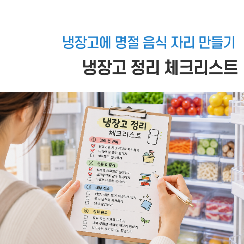 냉장고 정리 체크리스트, 명절 음식 자리 만드는 방법