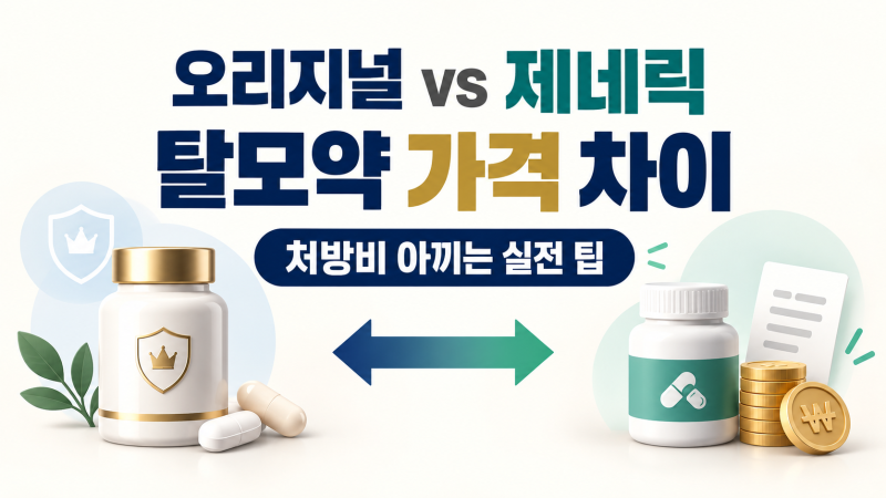 프로페시아·아보다트와 제네릭 가격 차이, 탈모약 처방비 아끼는 방법