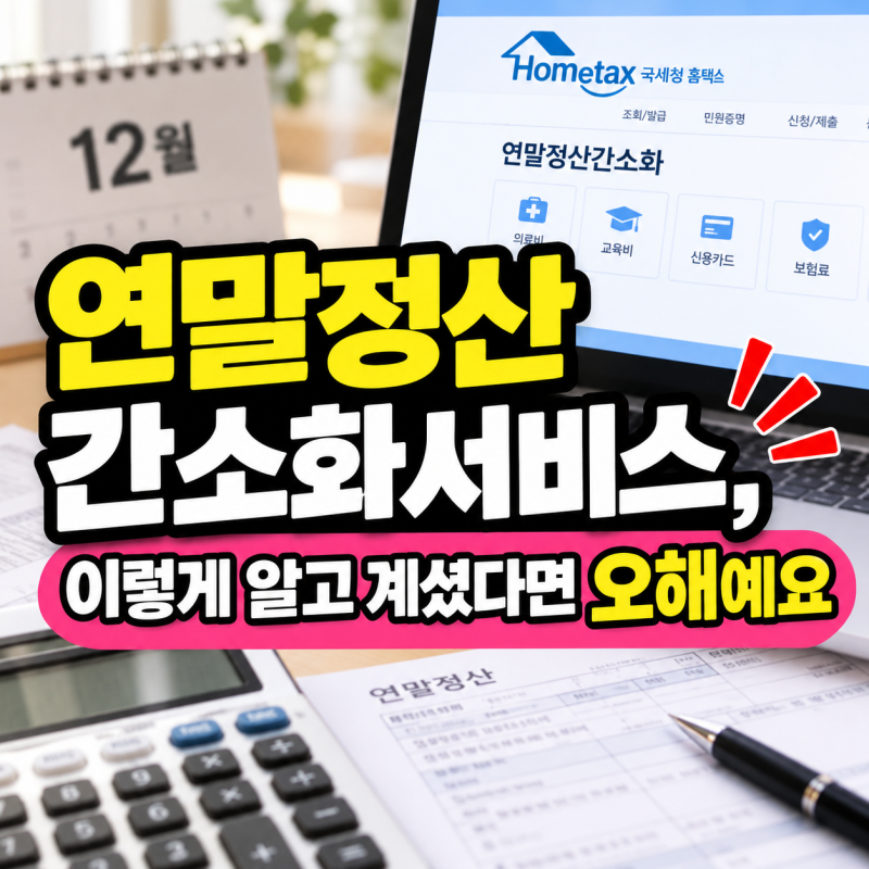 연말정산 간소화서비스, 이렇게 알고 계셨다면 오해예요