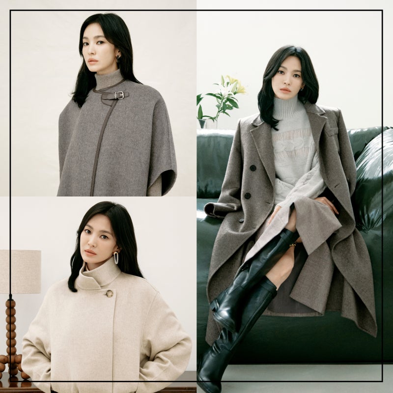 Song Hye-kyo's MICHAA Winter Outfit Coordination in Her Pictorial: Women's Long Coat and Tweed Jacket