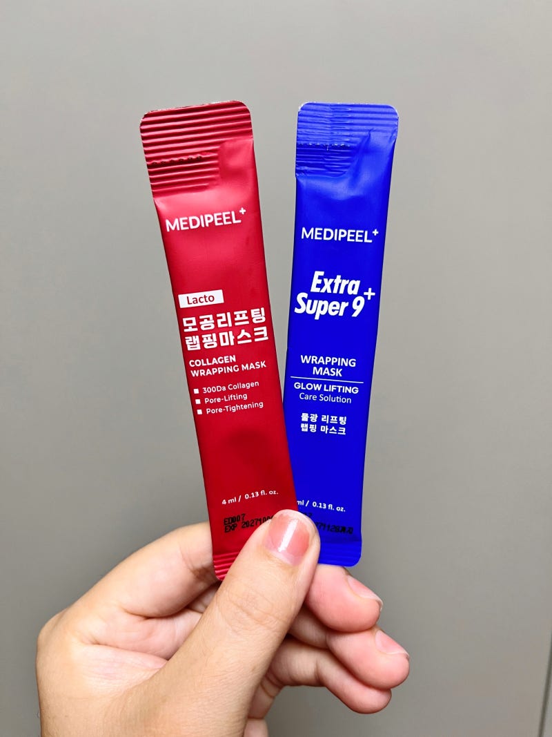 다이소 메디필 랩핑마스크 후기, 모공 리프팅 vs 물광 리프팅 둘 다 써봤어요