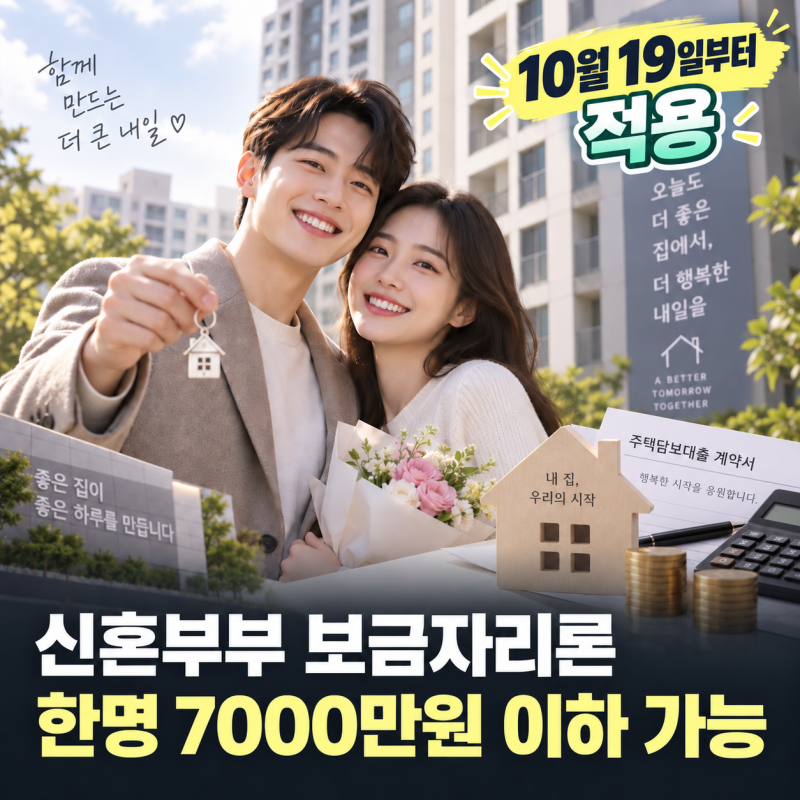 “맞벌이 9000만원이라 탈락했는데…” 신혼부부 보금자리론, 한 명 7000만원 이하면 가능