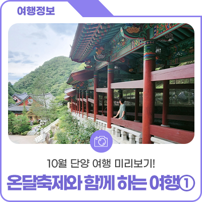 10월 단양 여행 미리보기! 온달문화축제와 함께 즐기는 가을 여행 ①