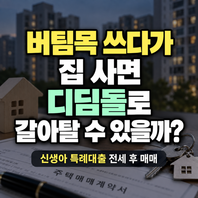 신생아 특례대출 전세 후 매매, 버팀목 쓰다가 집 사면 디딤돌로 갈아탈 수 있을까?