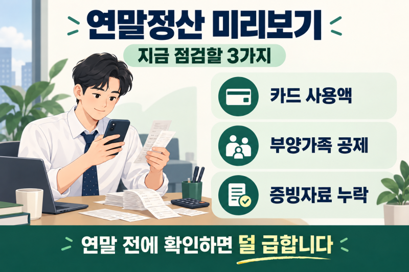 연말정산 미리보기, 지금 점검할 카드 사용액과 부양가족 공제
