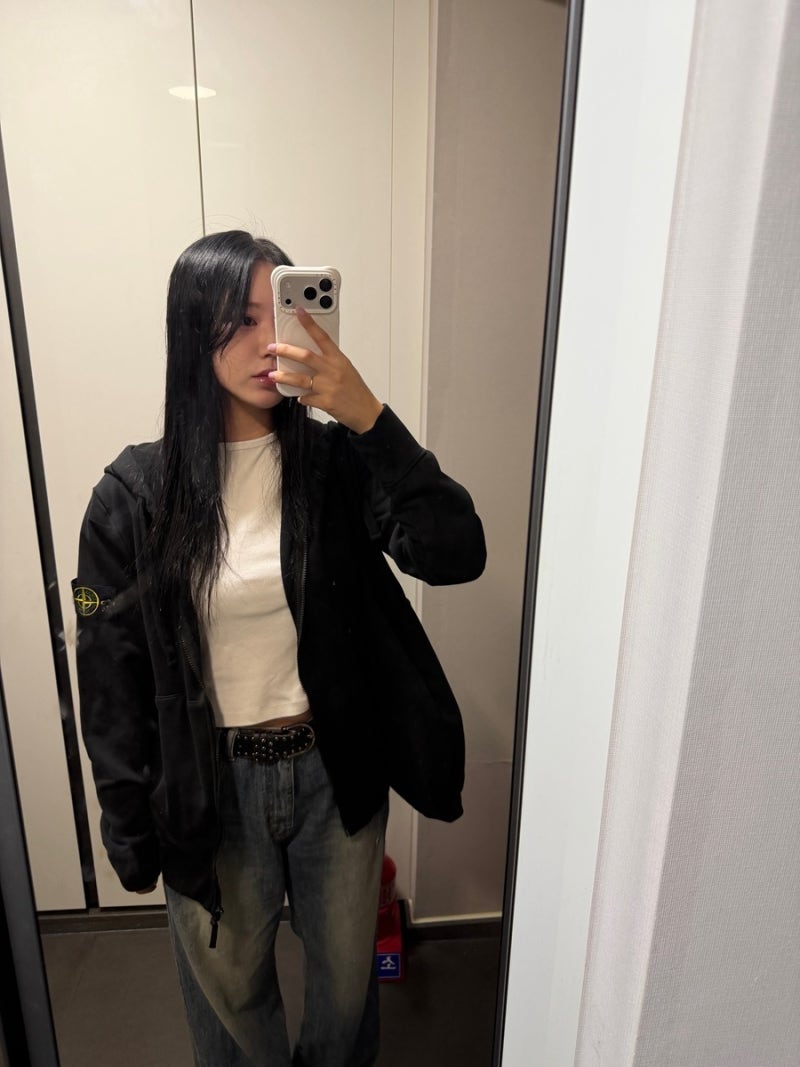 [스톤 아일랜드]오가닉 코튼 플리스 집업 후드 M사이즈 후기｜163cm 사이즈 추천