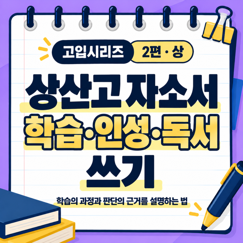 [고입시리즈 #2편-상] 상산고 자소서 학습·인성·독서 쓰기