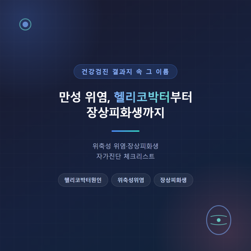 만성 위염 헬리코박터 원인, 위축성 위염 장상피화생 자가진단