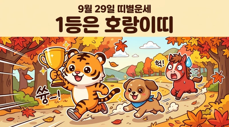 [오늘의 운세]9월 29일 띠별운세｜병오년 병오일, "1등"은 호랑이·개띠, 말띠는 반전 주의