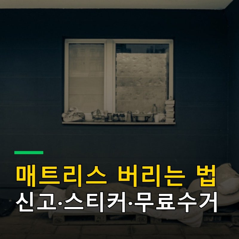 매트리스 버리는 법, 대형폐기물 신고부터 무료 수거까지 정리