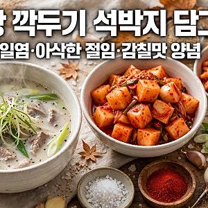 설렁탕 깍두기 석박지 담그는 법 맛있는 비결 공개