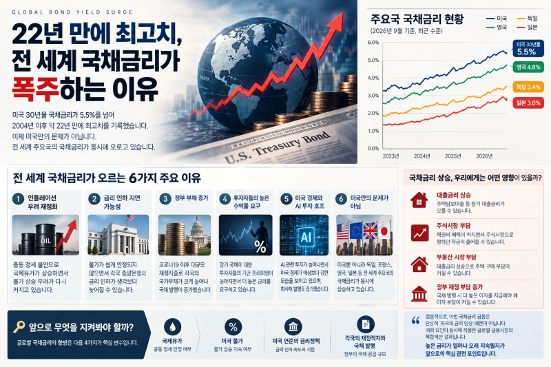 22년 만에 최고치, 전 세계 국채금리가 폭주하는 이유