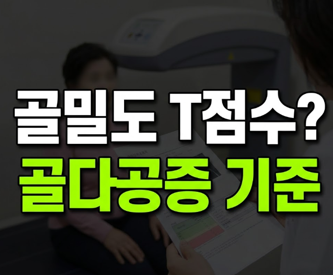 골다공증 검사 언제 어떻게 받을까? 골밀도 T-점수로 보는 치료 필요 시점