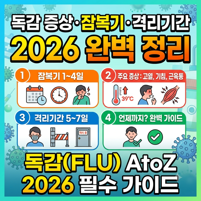 독감 증상 잠복기부터 격리기간 2026 완벽 정리