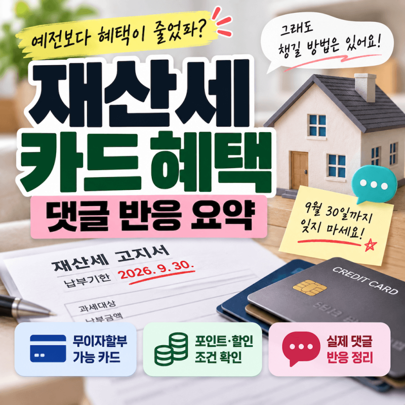 재산세 카드 혜택 9월 핵심정리