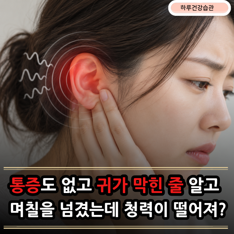 한쪽 귀 먹먹함과 이명, 돌발성 난청이라면 치료를 미루면 안 되는 이유