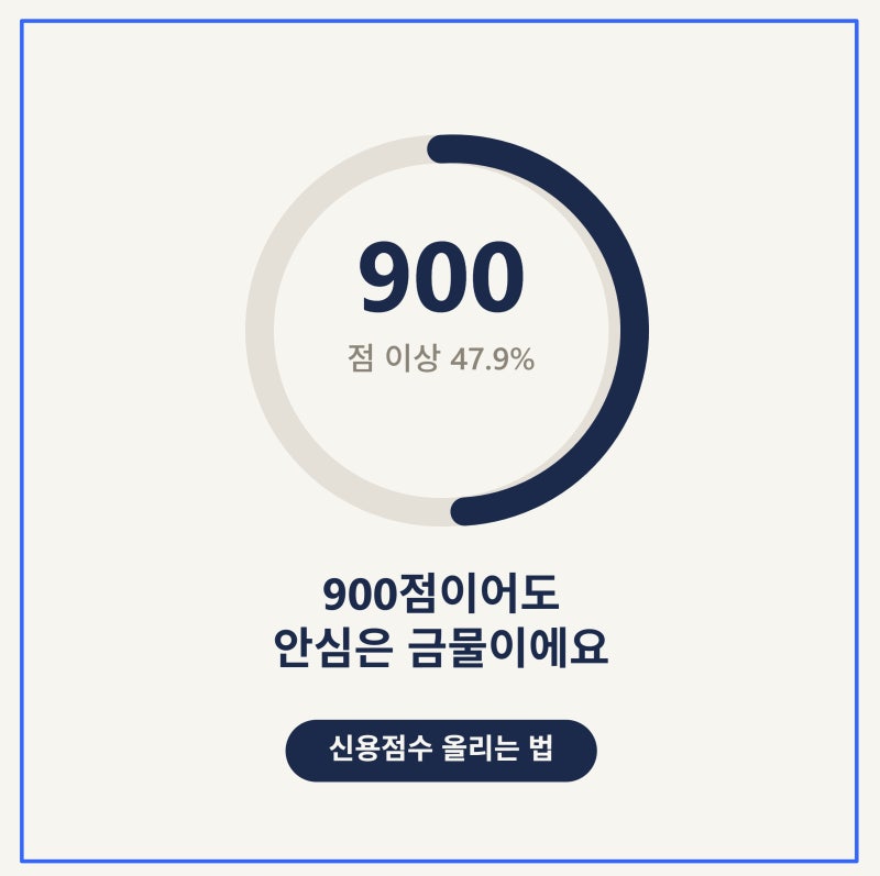 신용점수 관리하는 법 | 900점이어도 안심할 수 없는 이유