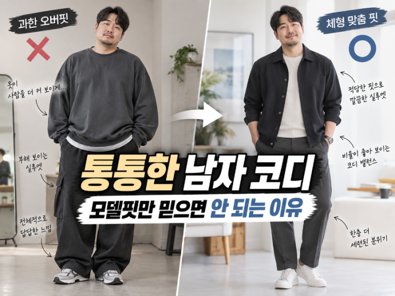 40대 통통한 남자 옷 고르기, 모델 사진만 믿으면 안 되는 이유