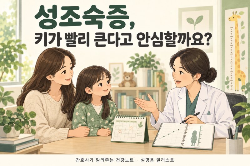 성조숙증, 키가 빨리 큰다고 안심해도 될까요? 진료가 필요한 변화