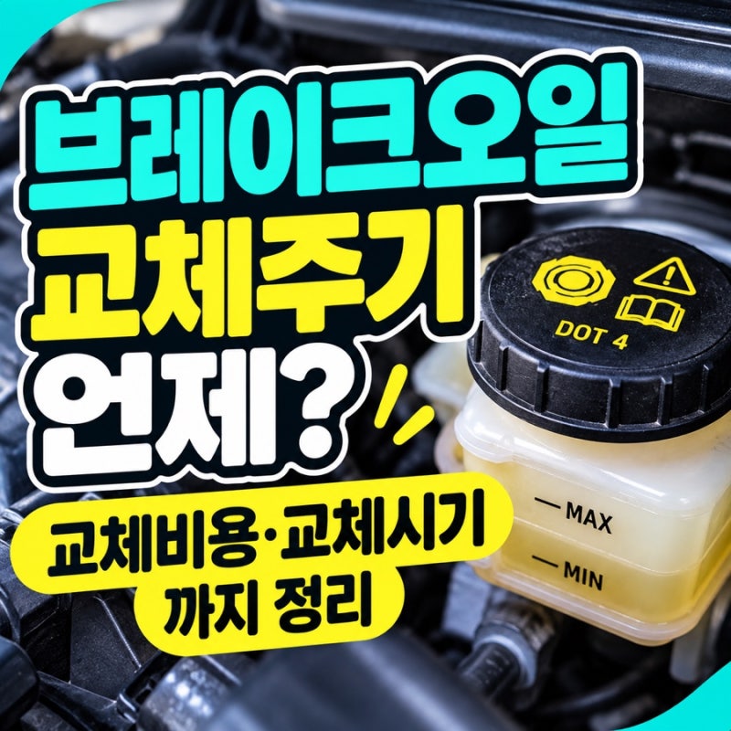 브레이크오일 교체주기 언제? 교체비용·교체시기까지 정리