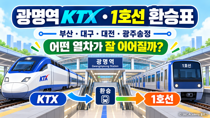 광명역 KTX·1호선 환승시간표｜부산·동대구·대전·광주송정, 어떤 열차가 잘 이어질까?