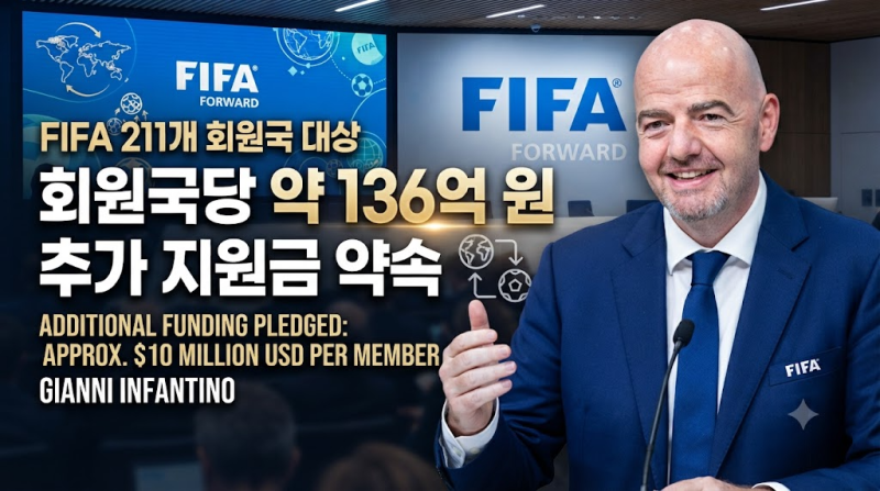 잔니 인판티노 FIFA 회장, 211개 회원국에 '역대급' 추가 재정 지원 시사