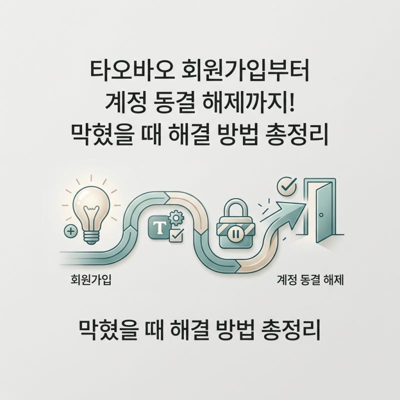 타오바오 회원가입부터 계정 동결 해제까지! 막혔을 때 해결 방법 총정리