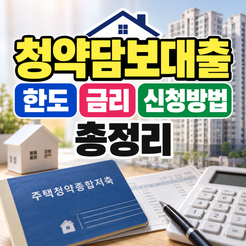 청약담보대출 한도 금리 신청방법 총정리