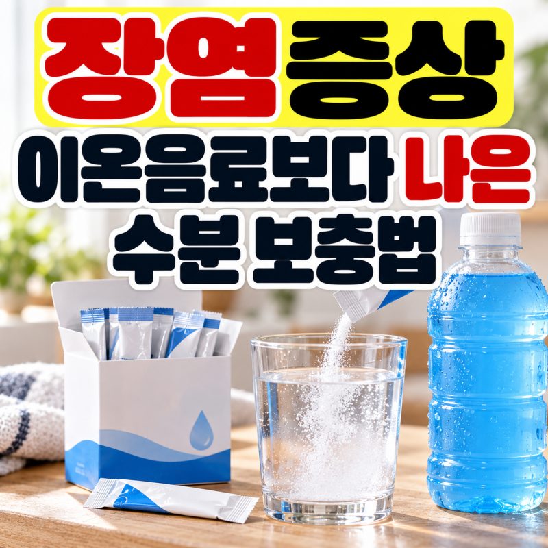 장염증상 5가지와 이온음료보다 나은 수분 보충법