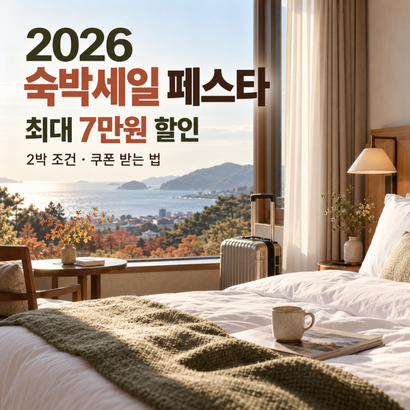 2026 숙박세일 페스타 최대 7만원 할인｜쿠폰 받는 법·지역·2박 조건 총정리