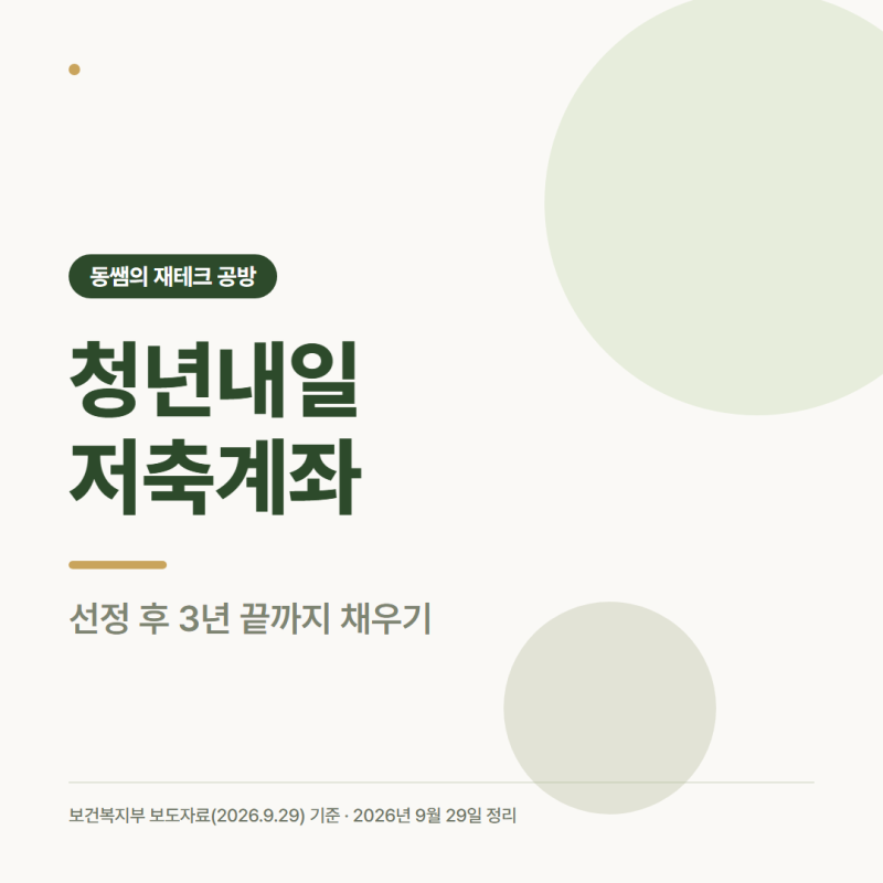 청년내일저축계좌 선정 후, 적립 중지 12개월과 만기 조건