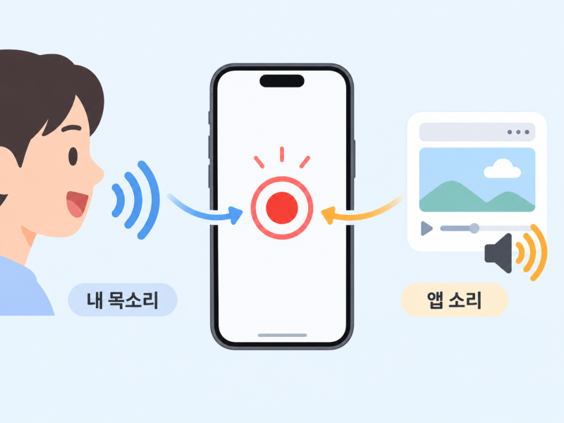 아이폰 화면 녹화 소리 안 나올 때, 내 목소리·앱 소리 구분해서 확인하기