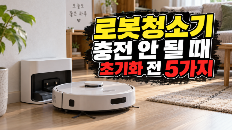딱 5가지만 확인하세요! 로봇청소기 충전 안 될 때 초기화 전 셀프 점검 공식