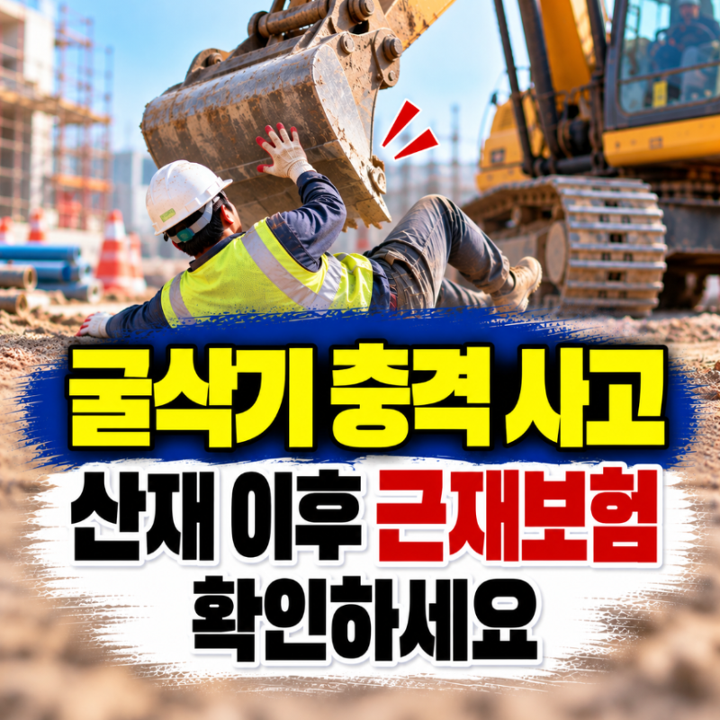 굴삭기 충격 사고 산재로 끝일까? 근재보험 추가 보상 확인하세요