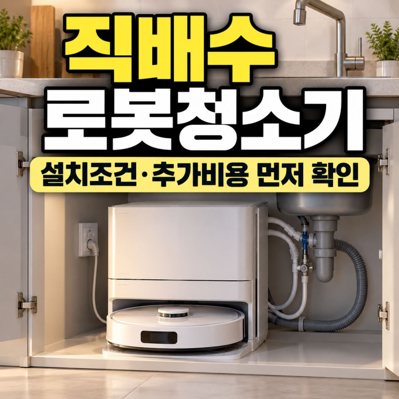 직배수 로봇청소기, 제품보다 먼저 볼 설치조건과 추가비용은?