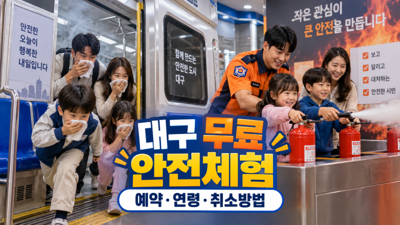 대구 무료 안전체험 예약방법｜시민안전테마파크 연령·취소