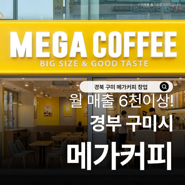 경북 구미 메가커피 창업, 양도양수로 높은 수익을 꾸준히 가져갈 수 있는 매장 월 매출 6천 ....