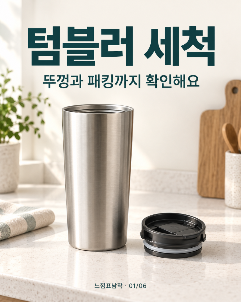 텀블러 세척, 뚜껑·패킹부터 식기세척기 표시까지 확인하세요