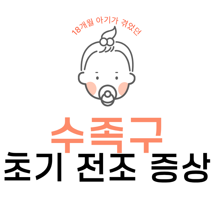 18개월 아기 수족구 초기 증상, 전조증상(침흘림, 보챔, 고열, 섭취량 감소, 까치발)