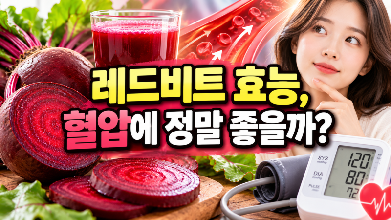 레드비트 효능, 정말 혈압에 좋을까? 효과·부작용·먹는법과 신장까지