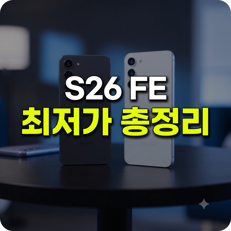갤럭시 26FE, 26 스펙비교 및 최저가 구매방법 총정리