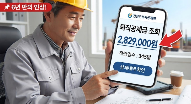 건설근로자 퇴직공제금 인상, 신청방법·조건 몰랐다면 손해 보는 이유
