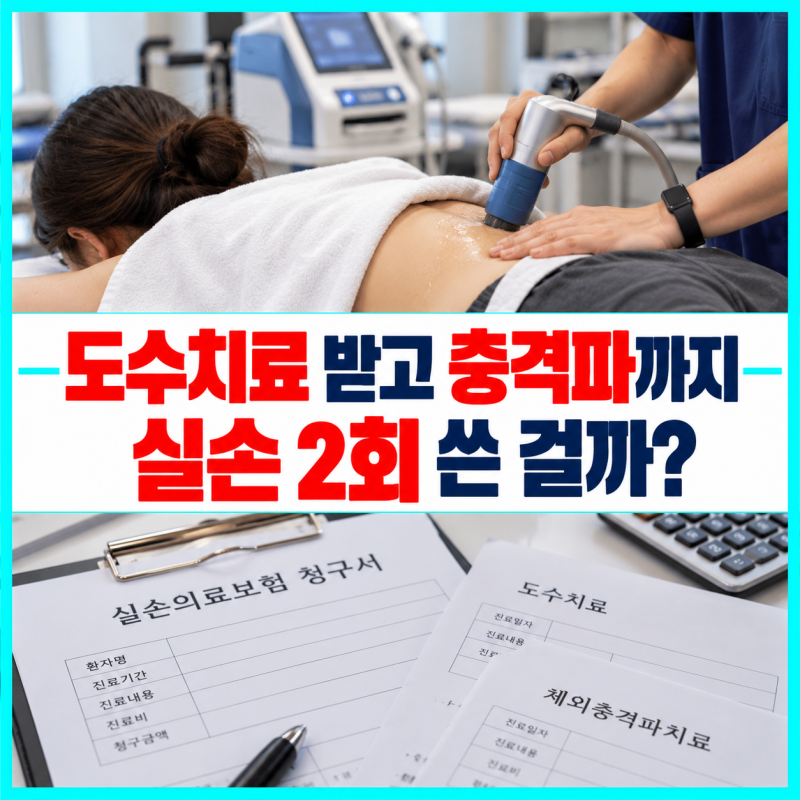 도수치료와 체외충격파를 같은 날 받으면 실손 50회는 어떻게 셀까?