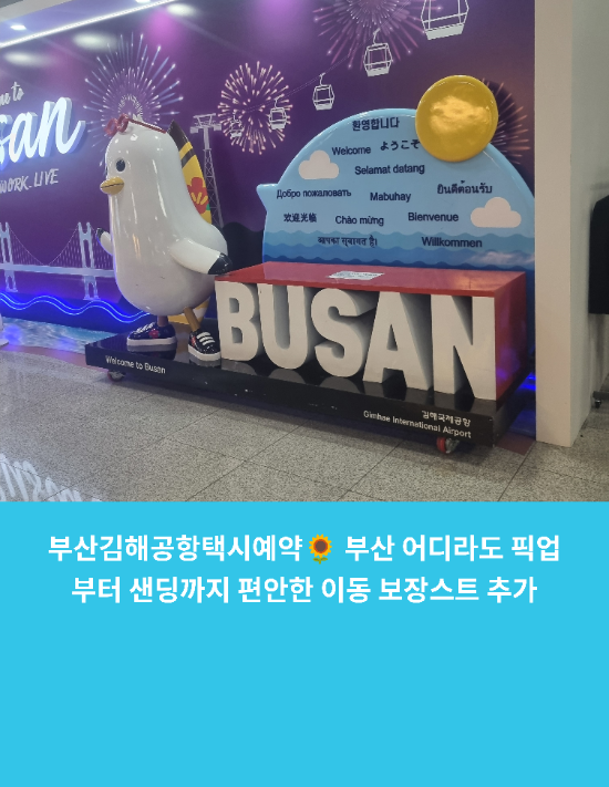 부산김해공항택시예약 부산 어디라도 픽업부터 샌딩까지 편안한 이동 보장